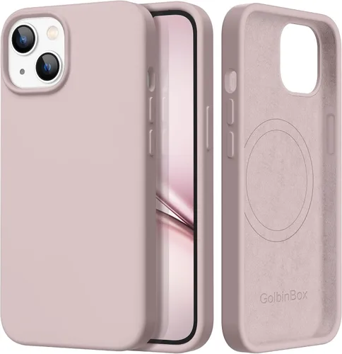 Miniatura 156 de GolbinBox Funda magnética para iPhone 17, compatible con MagSafe, cubierta de silicona integrada para control de cámara, funda de silicona líquida a