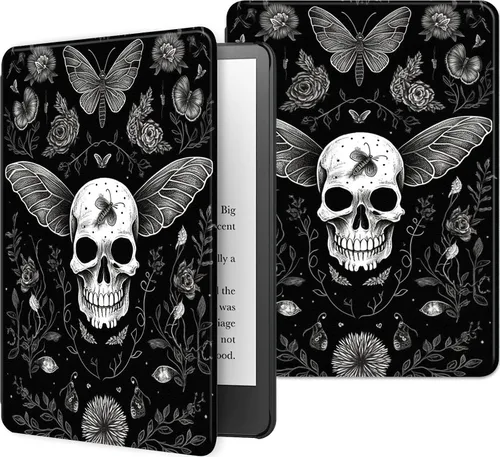 Miniatura 49 de Funda para Kindle básico de 6 pulgadas (11.ª generación), múltiples ángulos, piel sintética, delgada, con función de encendido y apagado automático
