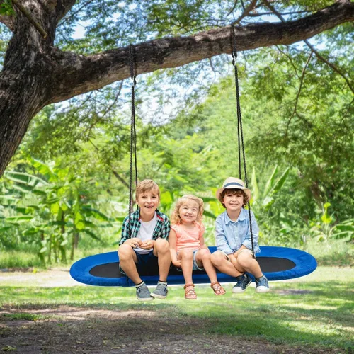 Miniatura 2 de Costzon Juego de columpio de plataforma gigante impermeable de 60 pulgadas, capacidad de peso de 700 libras, columpio para árbol con platillo al