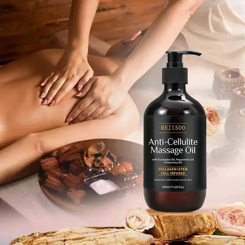 Miniatura 5 de Aceite de masaje anticelulítico, removedor de celulitis para piernas y aceite corporal reafirmante, con ingredientes a base de plantas y fragancia