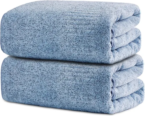 Miniatura 16 de SEISSO Toallas de baño, extra absorbentes y de secado rápido, toallas de fibra ligera, toalla de baño grande y suave de primera calidad