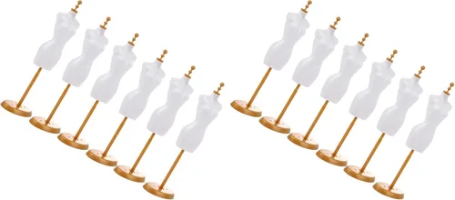 Miniatura 10 de EXCEART - Paquete de 6 soportes para maniquí de muñeca duraderos para niñas, decoración del hogar, 9.8 x 3 x 2 pulgadas