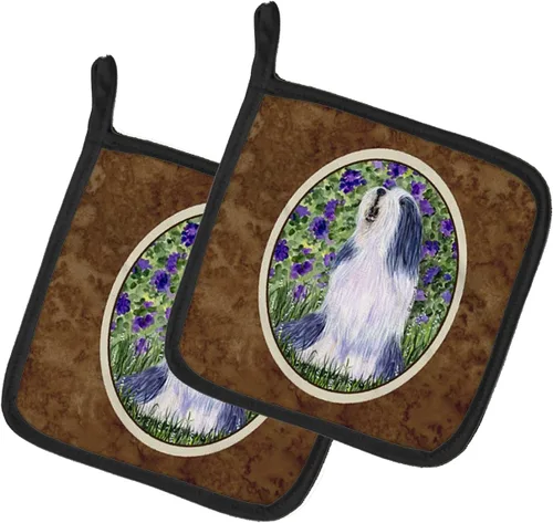 Miniatura 284 de Caroline's Treasures SS8617PTHD - Juego de soportes para ollas de cocina resistentes al calor, almohadillas calientes para horno para cocinar, Husky