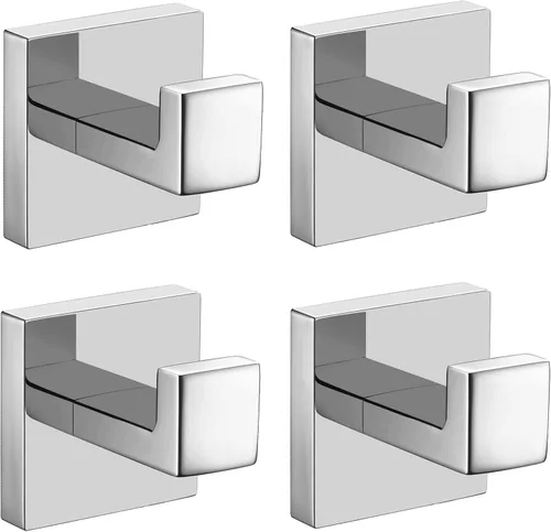 Miniatura 9 de Nolimas Gancho para toallas de baño de acero inoxidable a prueba de óxido, gancho para toallas para colgar en la pared, cuadrado para inodoro, Negro