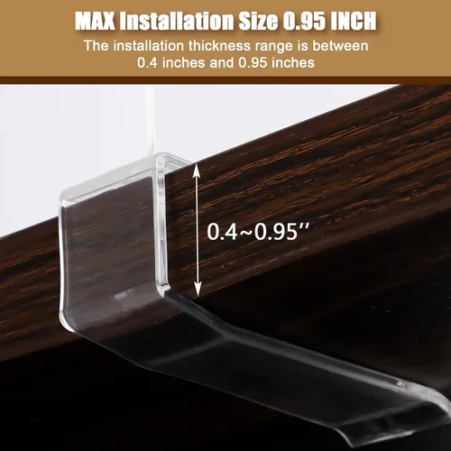 Miniatura 3 de xydstay Paquete de 6 Separadores de Estantes de Acrílico Transparente para Organización de Closet, Organizadores de Bolsos para Closet, Divisores