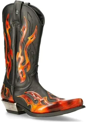 Miniatura 4 de New Rock 7921 Flame Western - Botas vaqueras para hombre