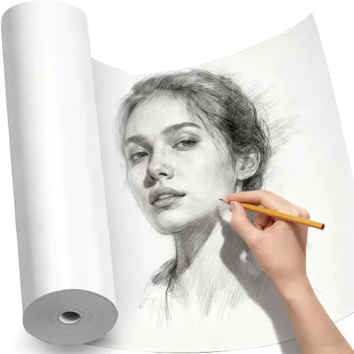 Miniatura 13 de PerkHomy - Rollo de papel de estraza para manualidades de 15 x 450 pulgadas (37.5 pies) para niños, envoltura de regalos, arte en movimiento