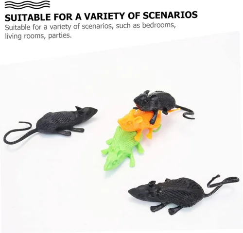 Miniatura 3 de 18Pcs Realistic Simulated Mouse Toys Halloween Decor Party Layout Props Small Lightweight PE Material for Scary Pranks and Indoor Display