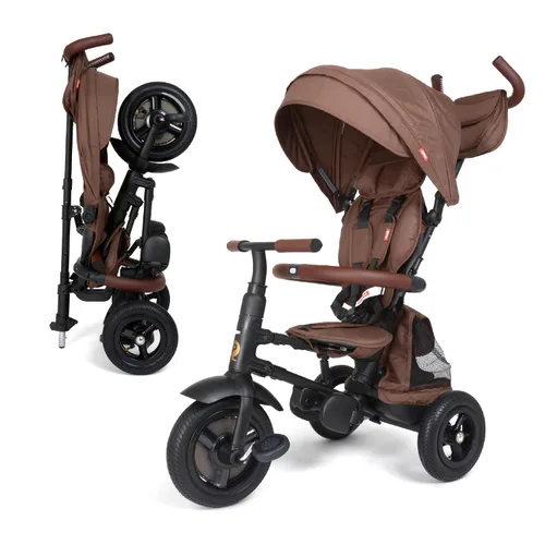 Miniatura 10 de Rito Premium Edition Triciclo plegable para niños - Cochecito compacto y portátil para niños de 10 meses a 4 años en adelante, neumáticos llenos