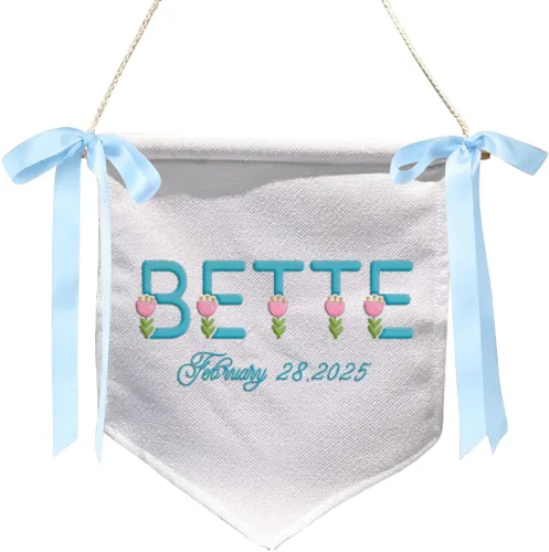 Miniatura 8 de Cartel personalizado de bienvenida para bebé con lazo con nombre personalizado, letrero de puerta de hospital, decoración de entrada, cartel
