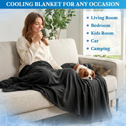 Miniatura 7 de PAVILIA - Manta refrescante para durmientes acalorados, manta refrescante Arc-Chill, manta ligera de verano frío para sudores nocturnos y sofocos