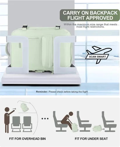 Miniatura 3 de VGCUB Mochila grande de viaje para trabajo, negocios, mochila para computadora portátil aprobada para vuelo, para mujeres y hombres, mochila