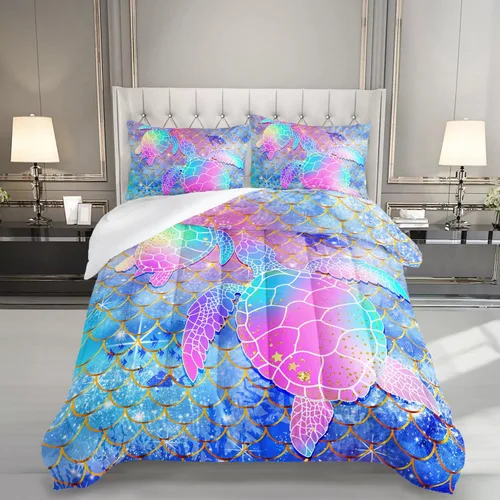 Miniatura 44 de Juego de edredón floral colorido de 3 piezas, juego de ropa de cama botánica bohemia tamaño queen, diseño boho de granja con flores y hojas impresas