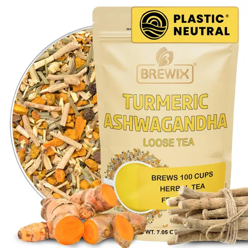 Miniatura 22 de BREWIX, Bedtime Blossom - Té suelto de hierbas (más de 50 tazas) sin cafeína y totalmente natural Mezcla relajante floral nocturna Rooibos