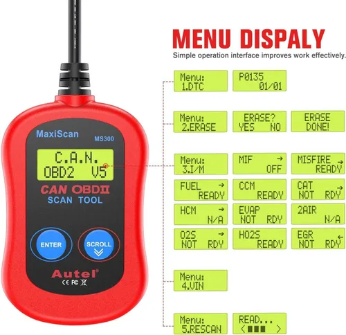 Miniatura 3 de Herramienta de exploración de diagnóstico MaxiScan MS300 CAN de Autel, para los vehículos de OBDII