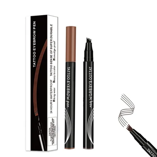 Miniatura 6 de Anjouze - Bolígrafo de microcuchilla, bolígrafo mágico impermeable para cejas, lápiz para cejas Microblading, 5 colores, impermeable, 4 tenedores
