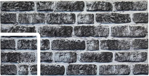 Miniatura 27 de Dundee Deco Paneles de pared 3D de ladrillo sintético, revestimiento de pared con aspecto de piedra roja, gris y marrón, espuma de poliestireno
