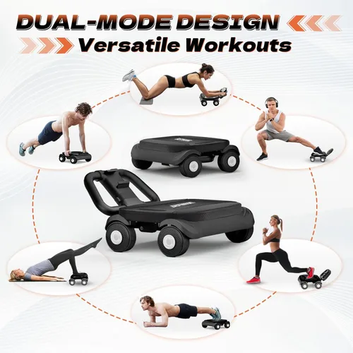 Miniatura 2 de EAST MOUNT Rueda de rodillo abdominal – Rodillo abdominal con soporte de codo para entrenamiento de núcleo, grasa del vientre, rueda abdominal