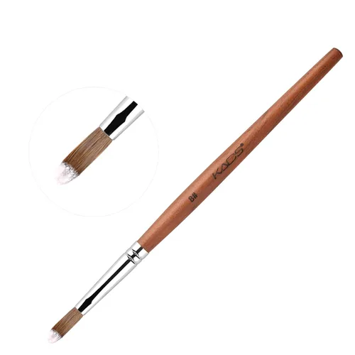 Miniatura 7 de KADS Kolinsky - Brocha acrílica para uñas ovalada, con mango de madera resistente, para manicura y pedicura profesional (n.° 10)