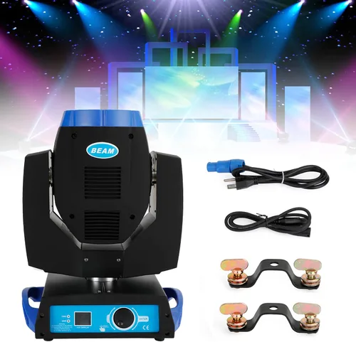 Miniatura 7 de 230W 7R Zoom Cabeza Móvil Haz Sharpy Luz 8 Prisma Estroboscópico DMX 16Ch Fiesta Azul