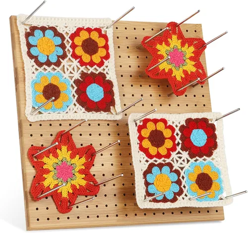 Miniatura 8 de Aeelike Pasadores de barra de acero inoxidable para tabla de bloqueo, suministros de punto y ganchillo, kit de pasadores de bloqueo, 40 clavijas