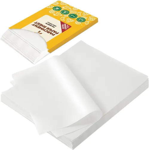Miniatura 13 de Katbite - Hojas de papel pergamino de 12x16 pulgadas con líneas de cuadrícula, papel para hornear precortado, antiadherente y resistente, papel