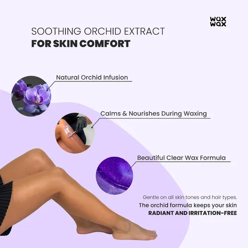 Miniatura 7 de Wax Wax Cuentas de cera dura de orquídea, cera facial para piel ultra sensible, sin colofonia, hipoalergénica, sin tiras, cuentas de cera de bajo