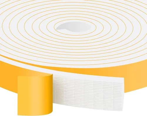 Miniatura 41 de Burlete Adhesivo Fuerte Resistente a la Intemperie, Burlete de Sellado de Puerta de Alta Densidad Resistente a la Intemperie para Puertas Blanco