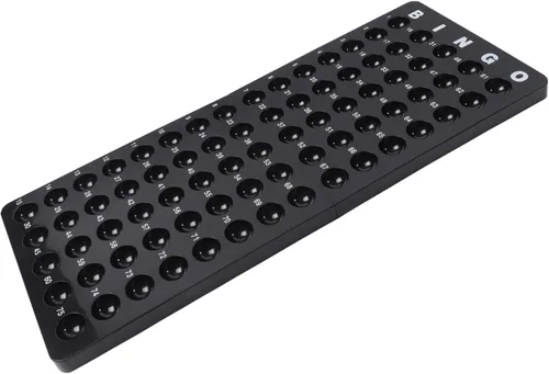 GSE Games & Sports Expert Tablero maestro de bingo para bolas de 7/8 pulgadas, tablero de llamadas de bingo negro para fiestas, grupos grandes,