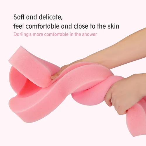 Miniatura 5 de Cojín de Baño para Bebé, Alfombrilla de Baño Infantil, Almohadilla y Esponja para Recién Nacido, Niño Pequeño y Bebé (Estilo Rosa-4)