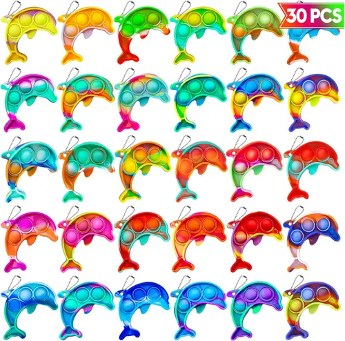 Miniatura 9 de Pop Fidget Juguetes en Paquete para el Día de San Valentín para Niños en el Aula, 30 Paquetes de Favores de Fiesta de San Valentín para Niños, Mini