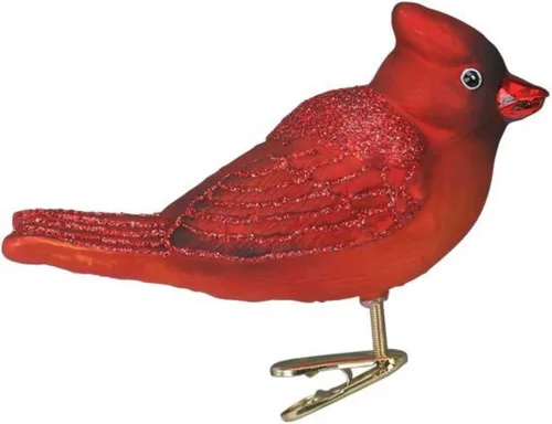 Miniatura 8 de Old World Christmas Adornos: Colección de observador de aves adornos soplados de vidrio para árbol de Navidad, pájaro carpintero