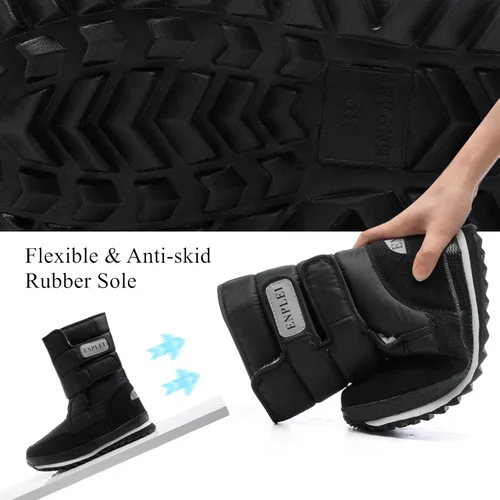 Miniatura 5 de DADAWEN - Botas de nieve impermeables para mujer