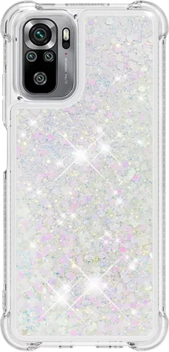 Miniatura 11 de Glitter Sparkle Moving Quicksand Flowing Cover para Xiaomi Redmi Note 10S Bling Liquid Clear Star Heart Silicona Bumper Funda transparente de goma a