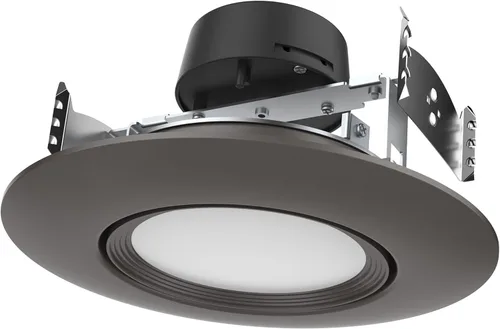 Miniatura 3 de Satco LED Retrofit cardán Downlight, CCT seleccionable 2700K/3000K/3500K/4000K/5000K, 4 pulgadas, acabado de níquel cepillado