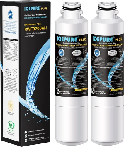 Miniatura 10 de ICEPURE DA29-00020B Reemplazo del filtro de agua para refrigerador Samsung RF28HFEDBSR, RF263BEAESR, HAF-CIN, RF263BEAESR, DA97-08006A, RF261BEAESR