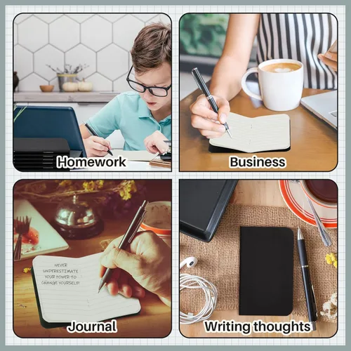 Miniatura 6 de Outus 36 piezas de mini cuadernos de bolsillo 2.5" x 4" de papel kraft, bloc de notas mini, cubierta blanda en masa, cuaderno de notas de bolsillo