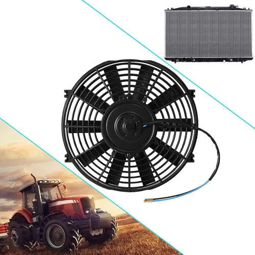 Miniatura 5 de mupera Ventilador de refrigeración de radiador eléctrico de alto rendimiento de 10 pulgadas, ventilador delgado universal mejorado (2026), conjunto