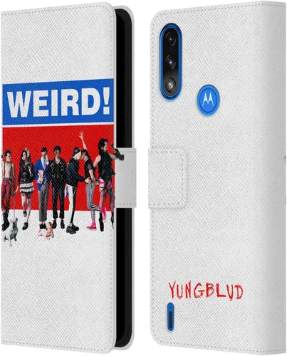 Miniatura 7 de Head Case Designs Officially Licensed Yungblud Face Graphics Leather Book Wallet Case Cover Compatible with Moto E7 Power/Moto E7i Power