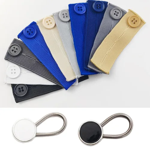 Miniatura 3 de TIHOOD Juego de 22 botones extensores, botón extensor de cintura elástica ajustable y flexible, extensores de cuello invisibles, botones