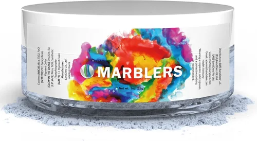 Miniatura 37 de MARBLERS - Polvo de mica de grado cosmético, nacarado, no tóxico, vegano, libre de crueldad, sombra de ojos, esmalte de uñas, arte de uñas, [Gris]