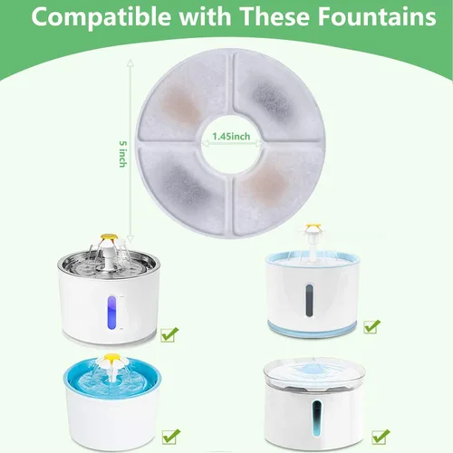 Miniatura 2 de Paquete de 16 filtros de fuente de agua para gatos de repuesto para la mayoría de dispensadores automáticos de fuente de agua de 81 oz/2.4 L
