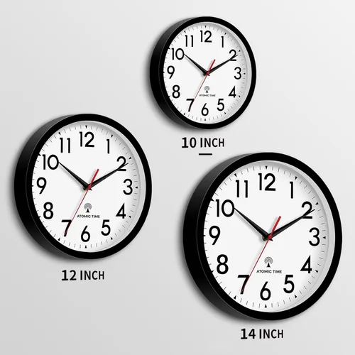 Miniatura 2 de DAXSMY Atomic - Reloj de pared analógico de 10 pulgadas, funciona con pilas, moderno, decorativo, para sala de estar, cocina, oficina, dormitorio