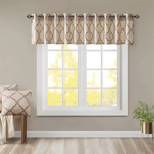 Miniatura 32 de Madison Park Saratoga - Cortina individual para ventana con filtro de luz, estampado de calado, 1 panel con ojales en la parte superior, para sala