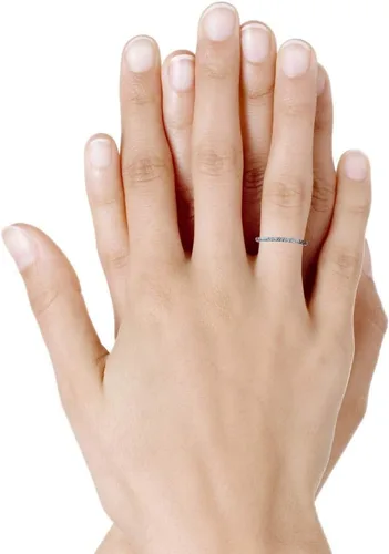 Miniatura 3 de LES POULETTES JEWELS - Anillo de Plata Rodiada Martillada Fine Alliance