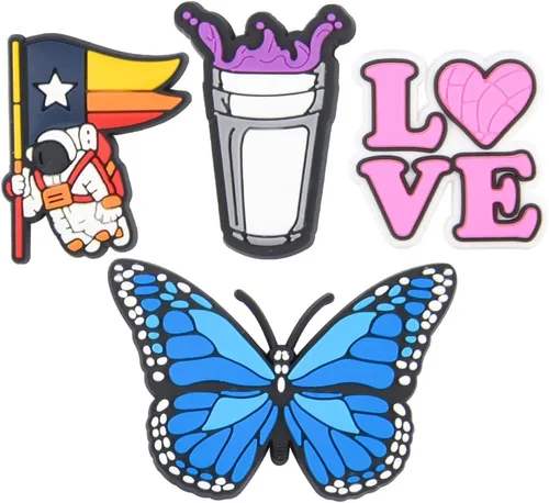 Miniatura 7 de Beamandi 30,50,100pcs of Pack Cartoon Shoe Charms Men Women Shoes Decoration for Kids Boys Girls Birthday Gifts