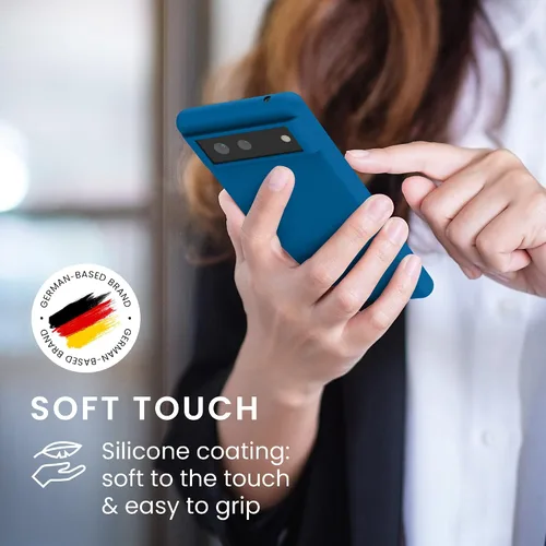 Miniatura 649 de kwmobile Funda Compatible con Google Pixel 6 Pro - Funda de teléfono de silicona TPU con acabado suave - Azul Arrecife