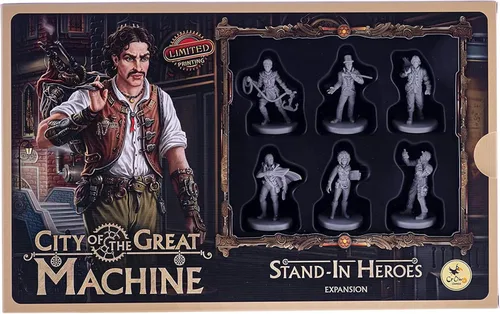 City of The Great Machine. Expansión del juego de mesa de héroes de pie |1-4 jugadores | Edades 14 en adelante | Steampunk | Uno contra muchos |