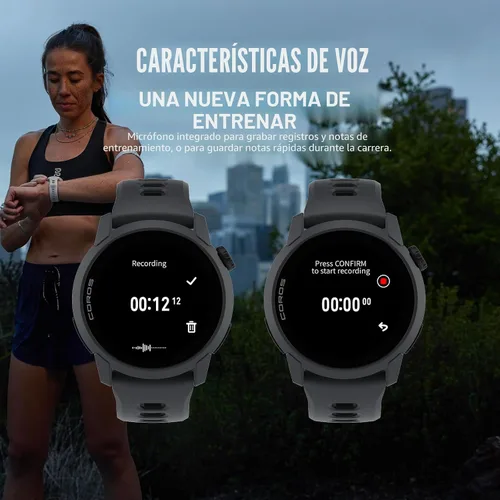 Miniatura 5 de COROS Reloj GPS deportivo ultraligero PACE 4 (silicona de cristal negro)