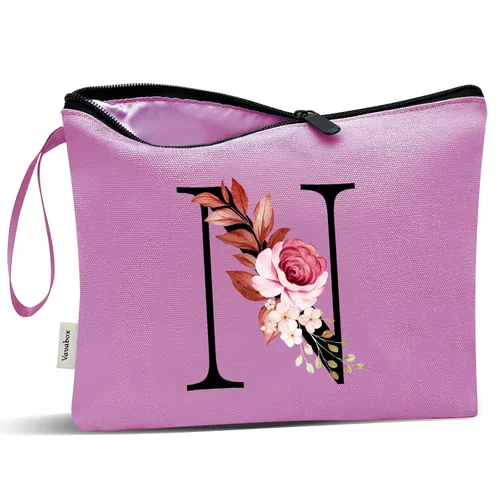 Miniatura 171 de Vavabox A-Z Bolsa de Maquillaje Personalizada, Regalos de Cumpleaños para Mujeres y Mamá, Regalos para la Mejor Amiga, Bolsa de Cosméticos
